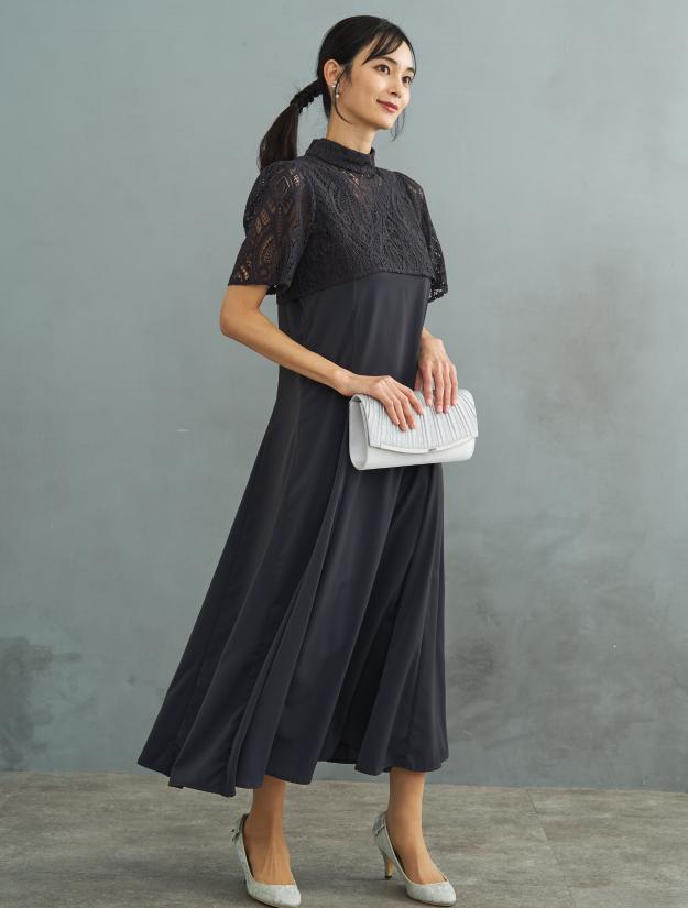 【M】レースブラウスマーメイドドレス（Cグレー）DPSET0650