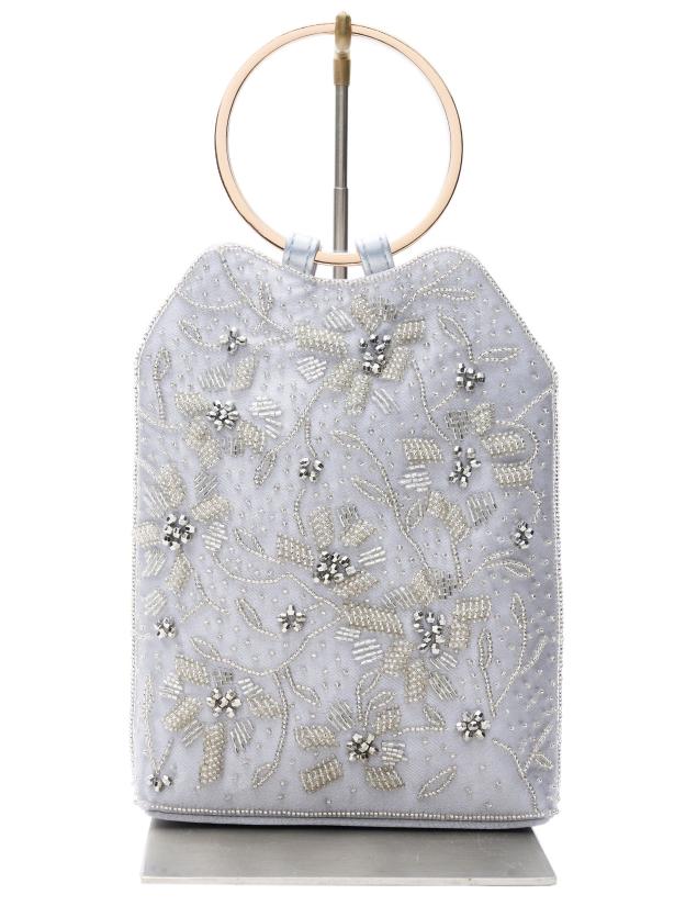 エンブロイダリーリングバッグ（シルバー）