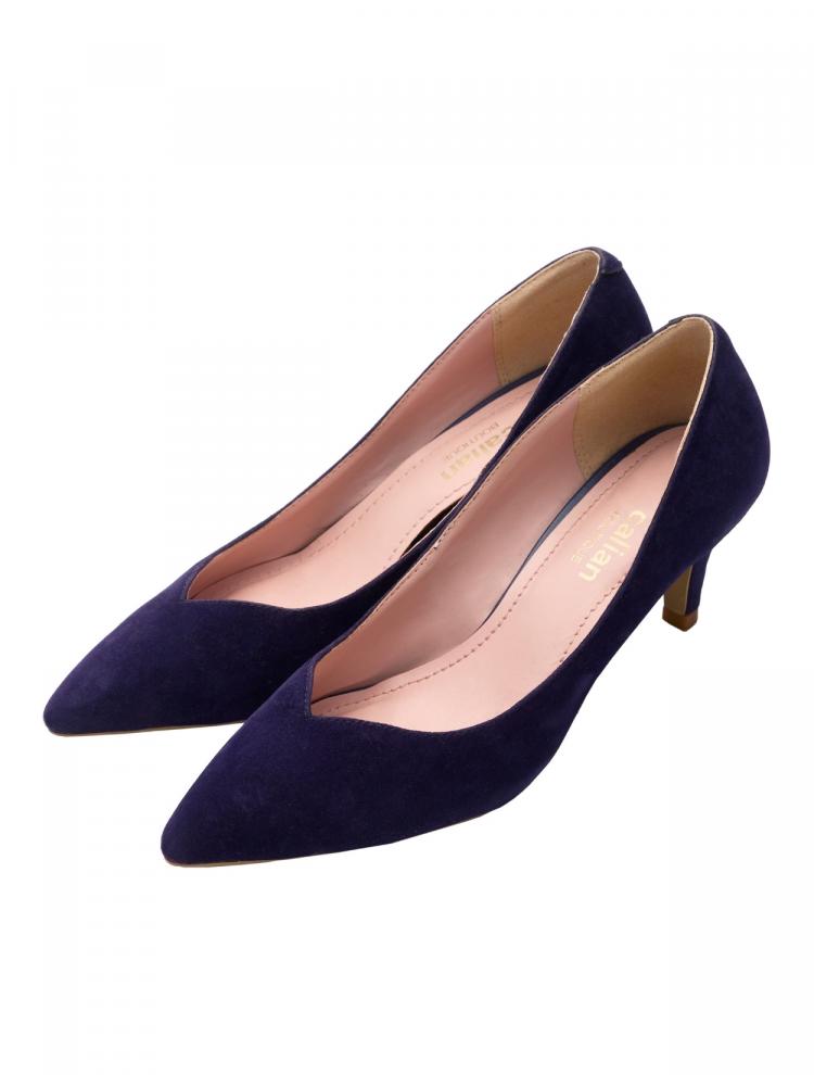 起毛ピンヒールパンプス（パープル/24.5）