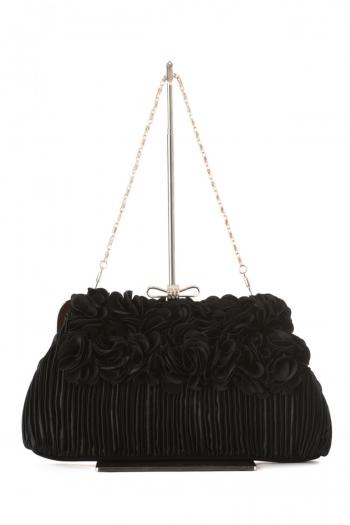 フリルフラワーバッグ（ブラック）