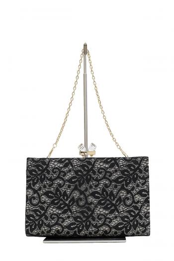 クラシカルレースバッグ（ブラック）