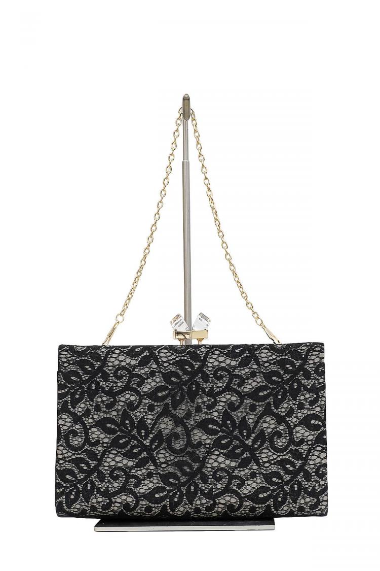 クラシカルレースバッグ（ブラック）