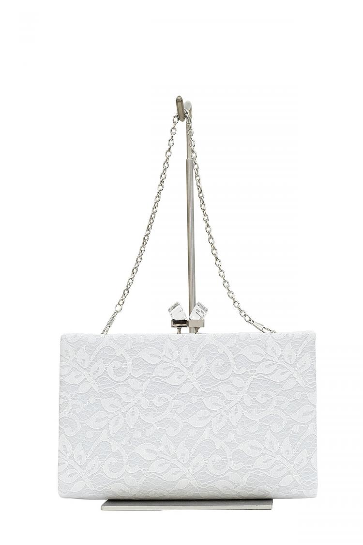 クラシカルレースバッグ（シルバー）