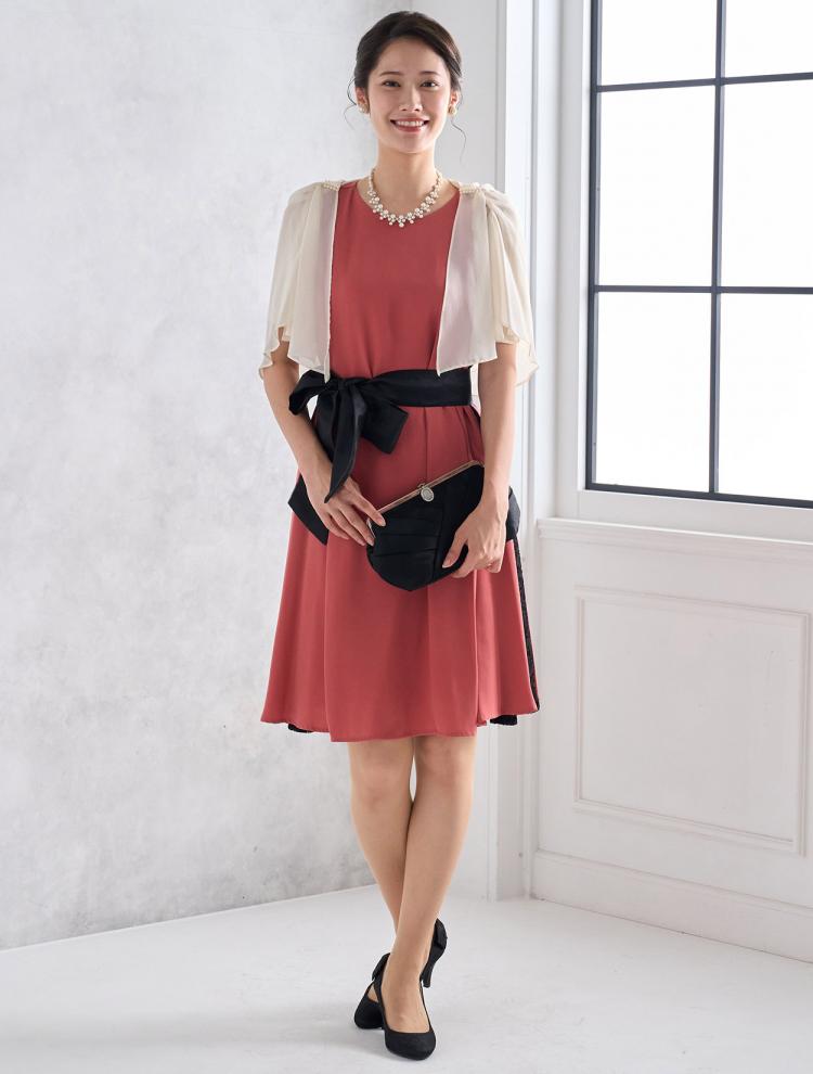 【M】授乳対応可・サイドレースドレス（ピンク）DPSET0422