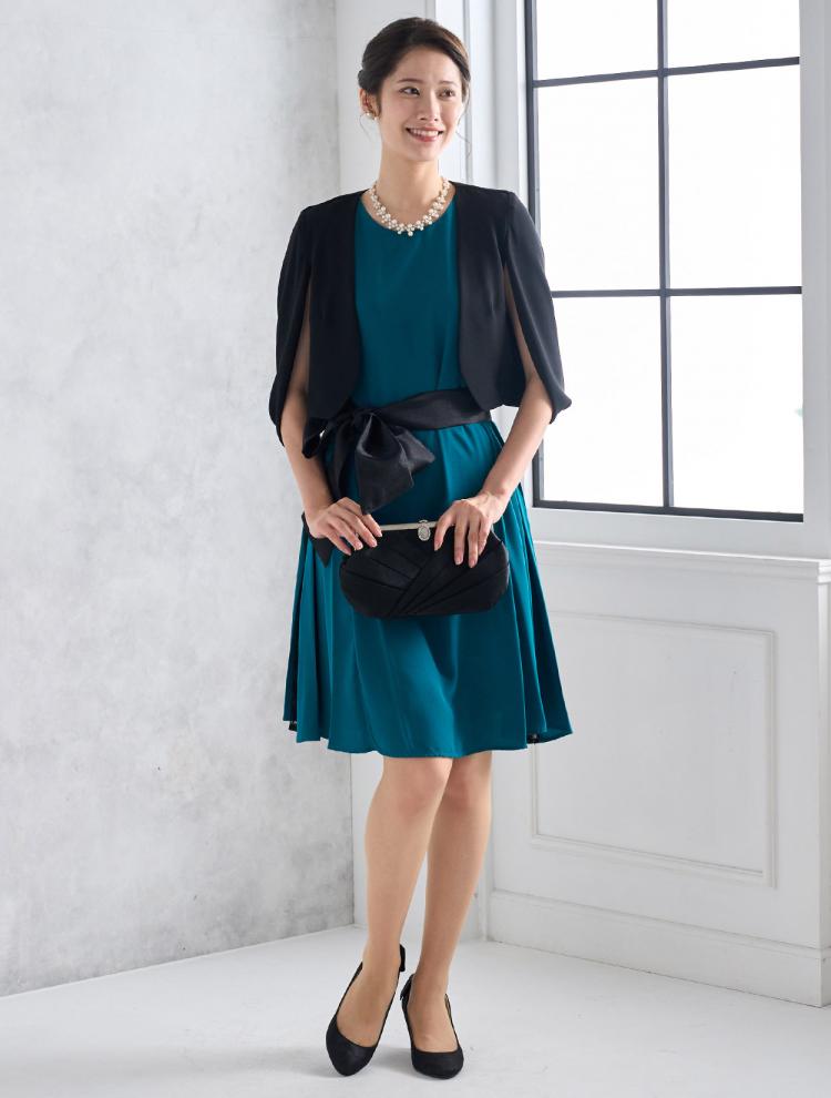 【M】授乳対応可・サイドレースドレス（グリーン）DPSET0425