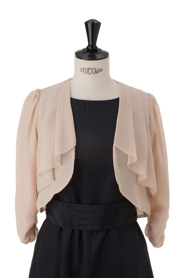 【F】ティアード7分袖ボレロ（ベージュ）
