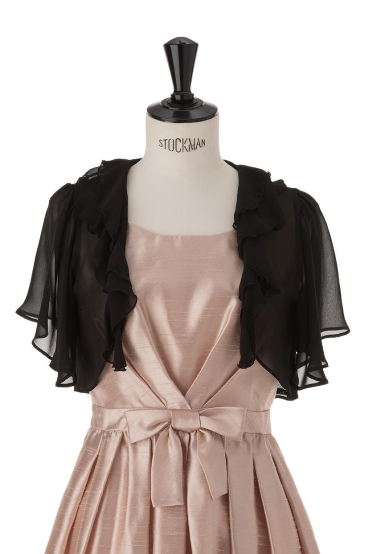 【F】襟フリルボレロ（ブラック）