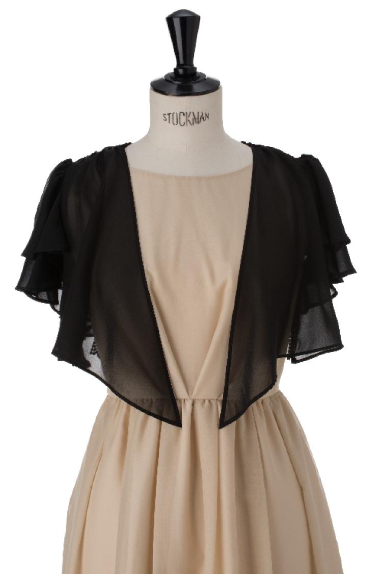 【F】バックレースボレロ（ブラック）